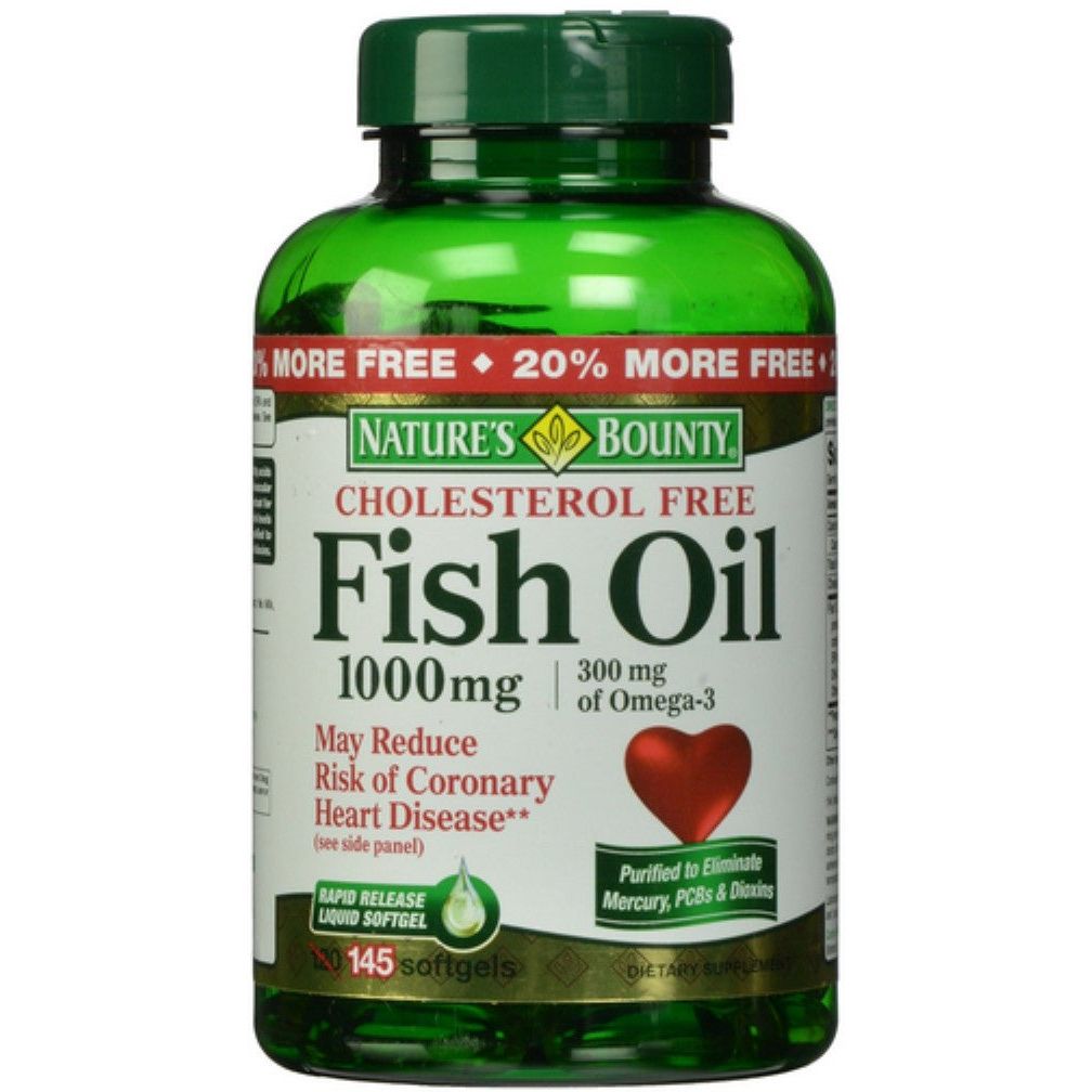 Aceite de Pescado Omega-3 de Nature's Bounty 1000mg, 135 Cápsulas Blandas de Liberación Rápida