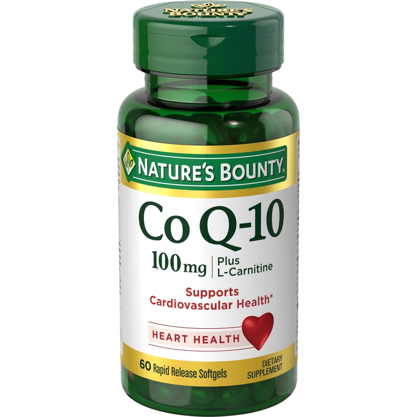 Nature's Bounty Co Q-10 with L-Carnitine, 100 Mg Softgels