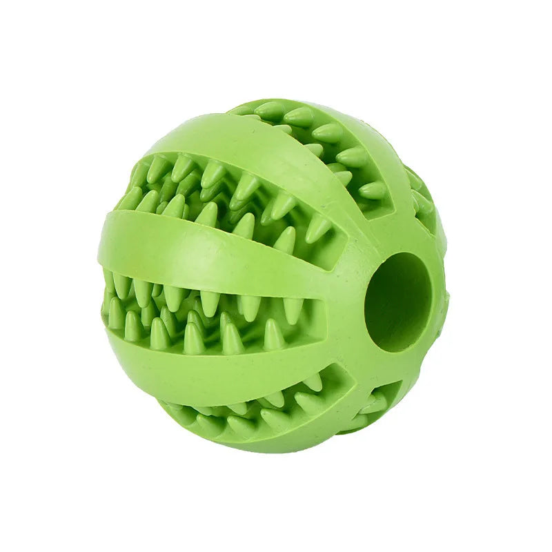 Dog Toy Ball Interactive Rubber Balls Puppy Chewing Toys Pet Tooth Cleaning Ball Cats Pets Food Treat Feeder Silicone Balls Toy - Korvel