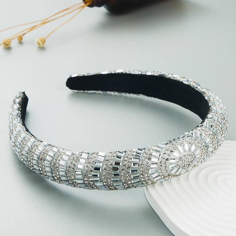 Hair Hoop Fashion Shiny Crystal Baroque Head Hoop French Hair Hoop Small Fragrance Hair Band Hair Accessories - Korvel
