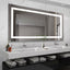 LED Bathroom Mirror 72x36 Inch with Anti-Fog and Dimming Features
