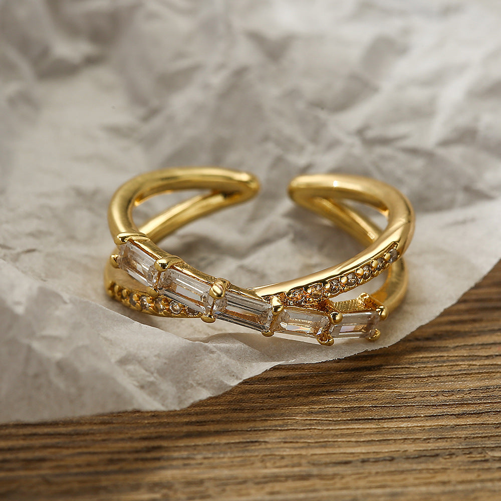 Geometric Open Ring - Women's Fashion Jewelry