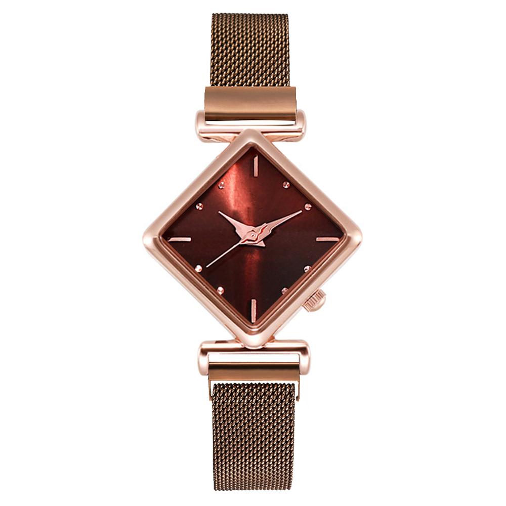 Women Square Watch Luxury Ladies Quartz Magnet Buckle Gradient Color Watches Relogio Feminino For Gift Clock - Korvel