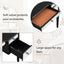 GO 43" Dressing Table Set with Mirrored Drawers and Stool, Tri-fold Mirror, Makeup Vanity Set for Bedroom, Black - Korvel