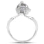 2.79 Carat Genuine Labradorite and White Topaz Sterling Silver Ring
