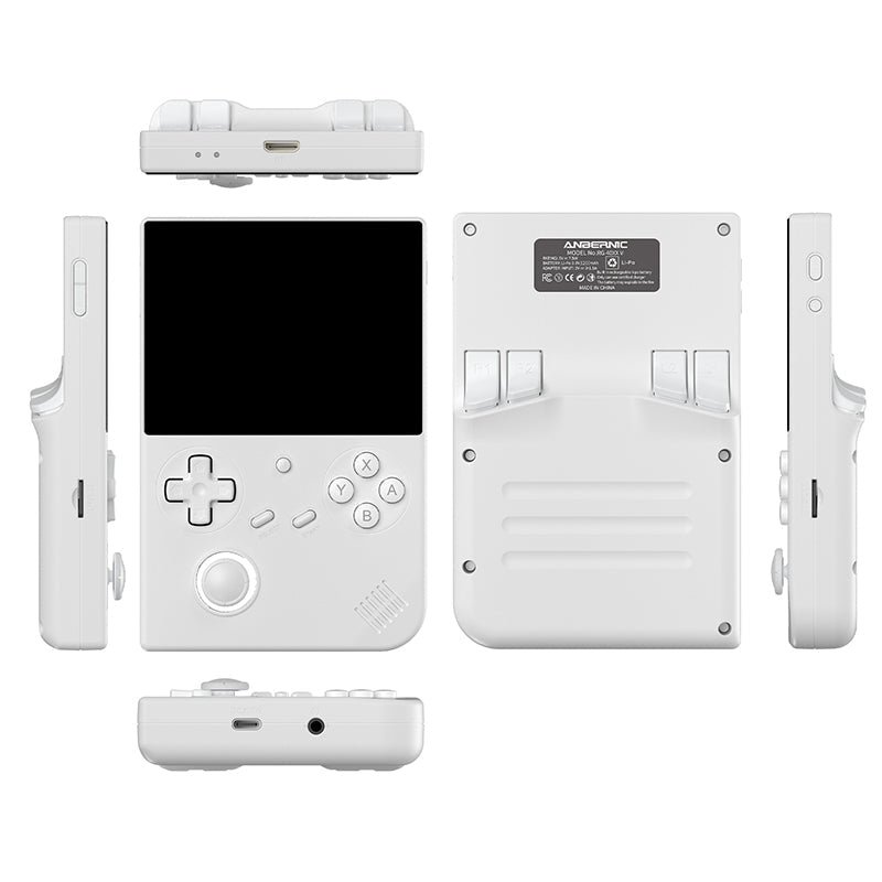 ANBERNIC's new RG40XXV vertical version retro portable handheld game console with lighting effect connected to power regard - Korvel