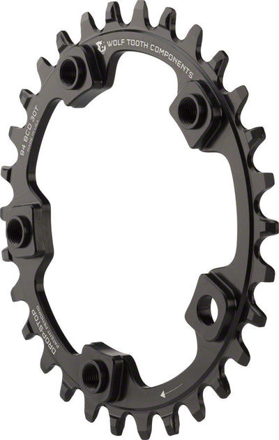 Wolf Tooth 94 BCD Chainring - 30t Drop-Stop A Black