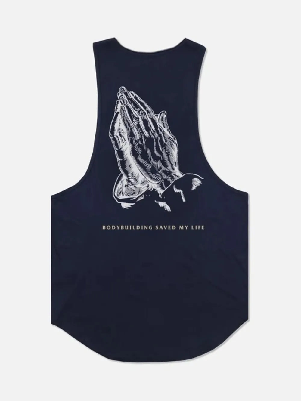 Camiseta sin mangas gráfica de cuello redondo para hombre