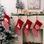 Christmas decoration products, knitted velvet, Christmas socks, snowflake red gift socks, gift bags - Korvel