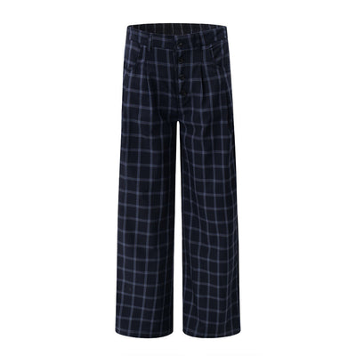 Street Trend Retro Plaid Casual Pants for Men