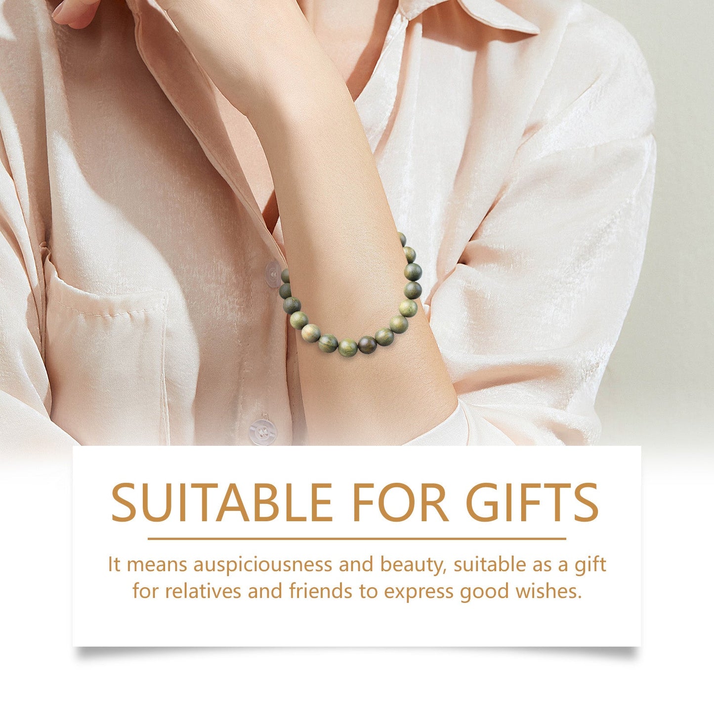 Green Sandalwood Bracelet Trend Fashion Elegant Portable Durable Good-Looking Niche Design Bracelet - Korvel