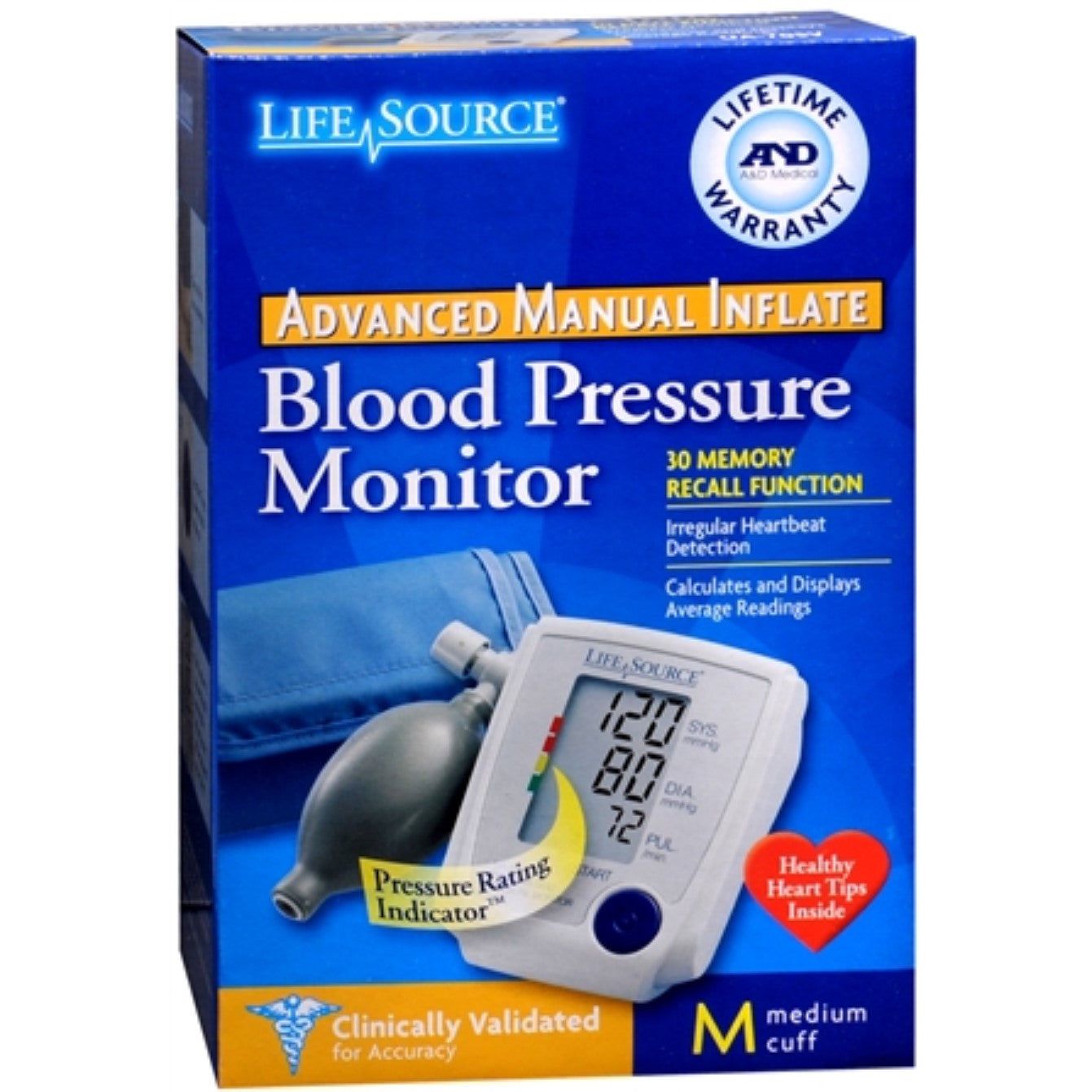 LifeSource Advanced Manual Inflate Blood Pressure Monitor