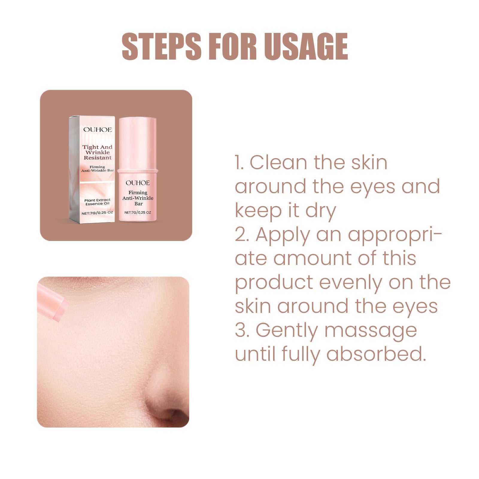Ouhoe Eye Moisturizer Stick Moisturizes Skin Around Eyes - Korvel