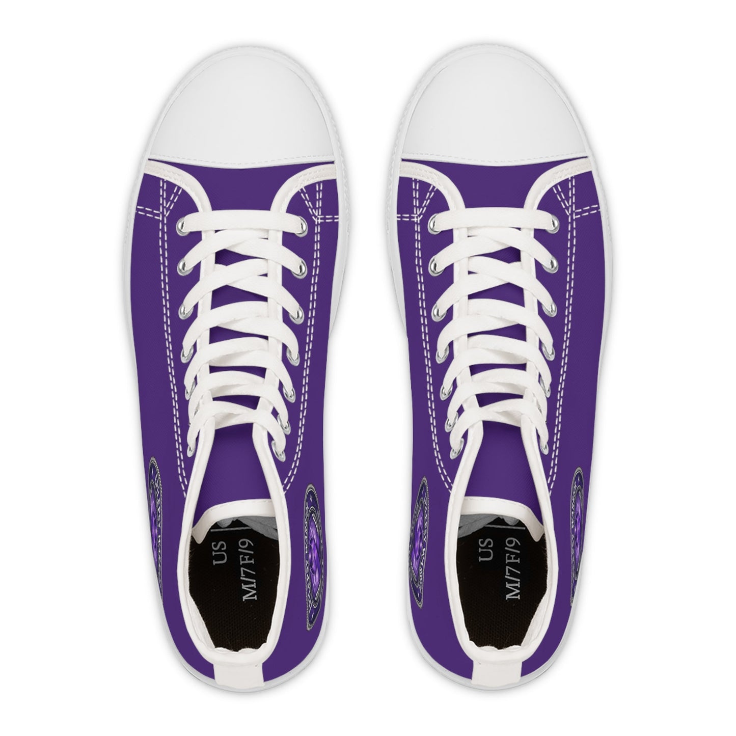 Women’s Purple High-Top Sneakers – Epilepsy Awareness Design