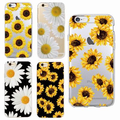 Floral Soft Clear Phone Case for iPhone & Samsung