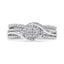 Bague de fiançailles en argent sterling .925 avec cadre en diamant composite de 1/3 Cttw taille 7