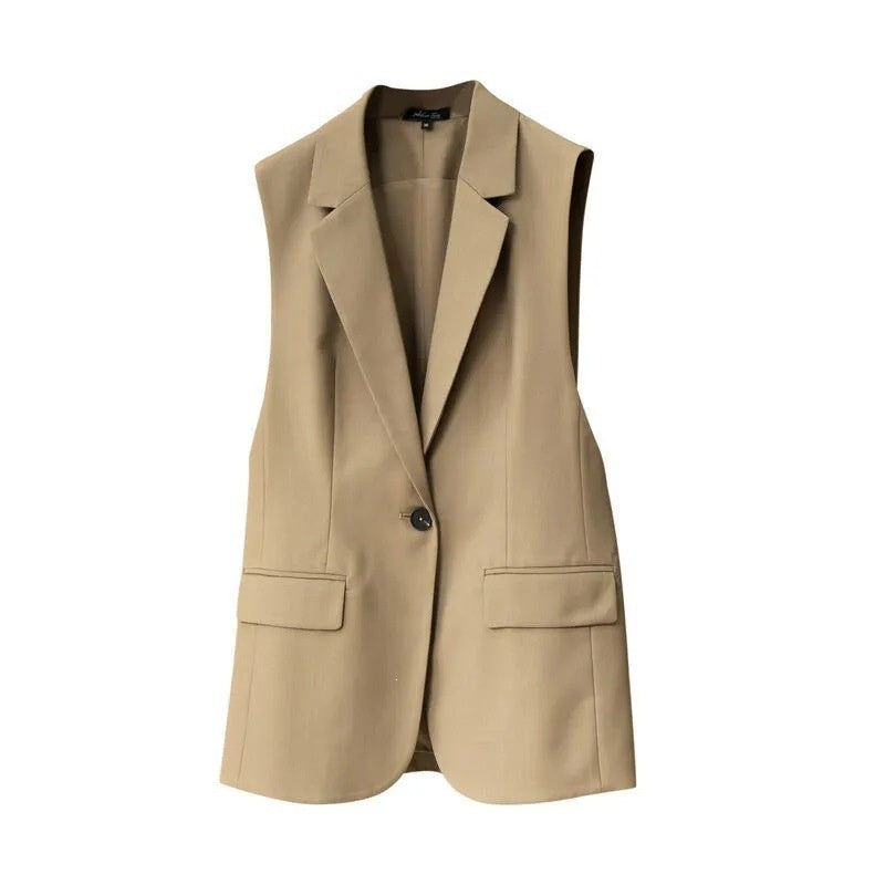 Korean-Style Versatile Women's Blazer Vest
