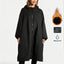 Fleece-Lined Hooded Leopard Print Trench Coat