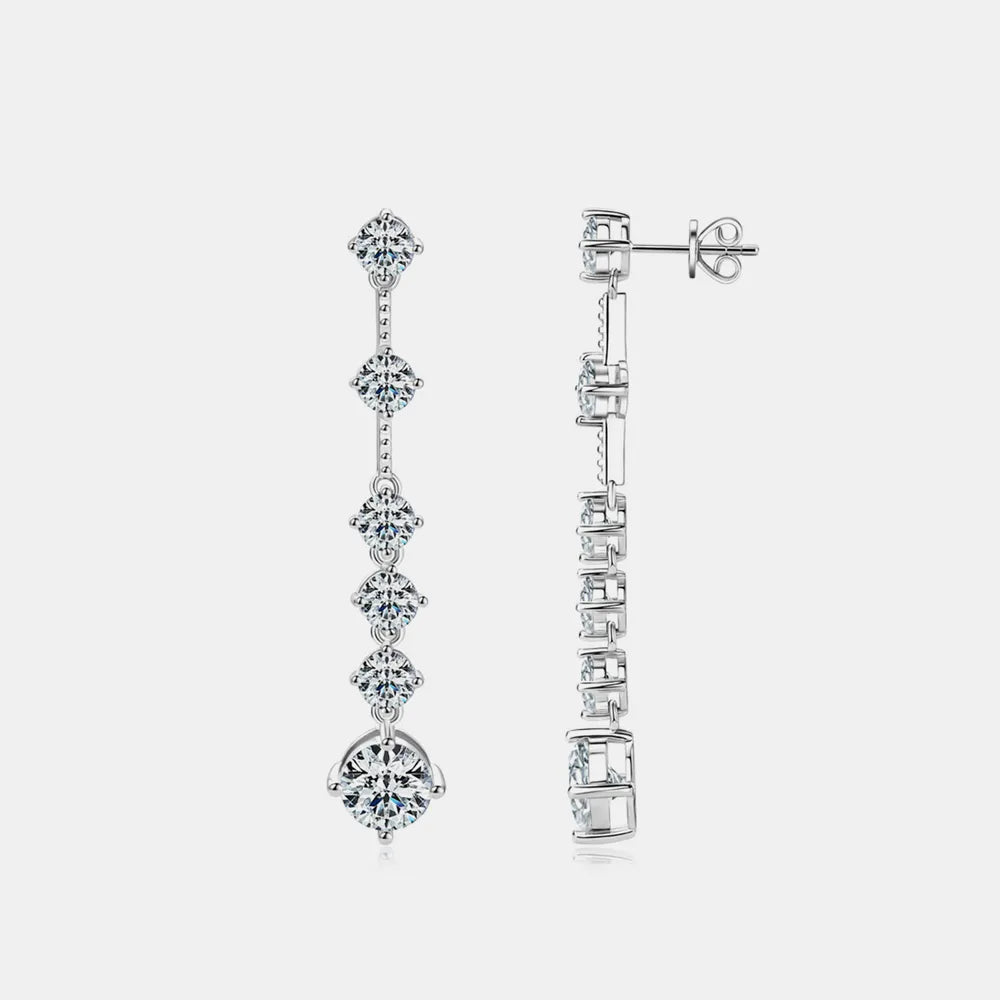 4 Carat Moissanite 925 Sterling Silver Earrings - Korvel