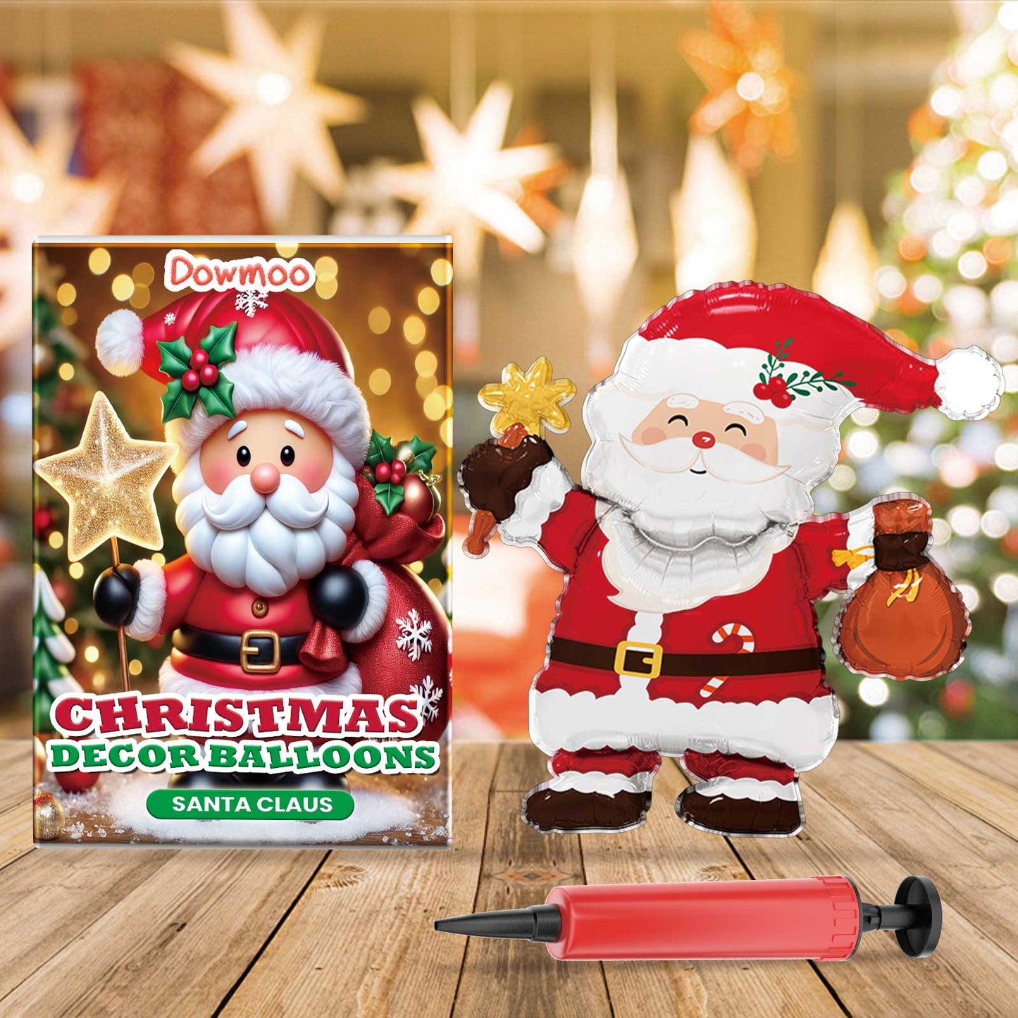 Festive Christmas Balloon Set - Santa, Reindeer & Tree