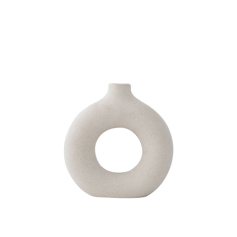 Vase en céramique émaillée à motifs - Accent décoratif moderne