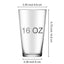Tasse à bière en verre rond de 16 oz personnalisable