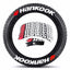 [One-piece set] Tire letter sticker one-piece set One-piece set Suitable for 4 tires No accessories included - Korvel