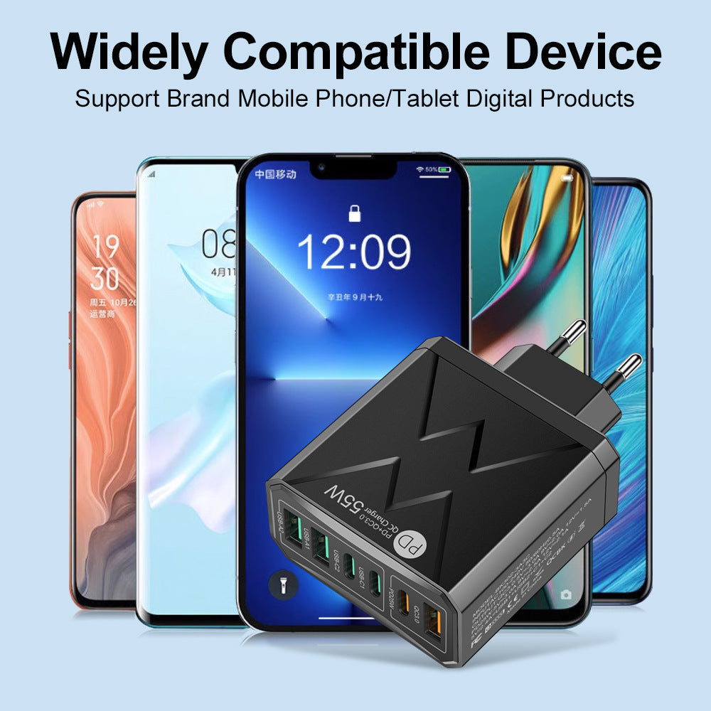 Chargeur de téléphone mobile à chargement rapide premium - 55W PD et QC3.0