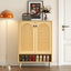 Shoe Storage Cabinet with Adjustable Plates Natural doors - Korvel