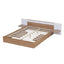 Queen Size Platform Bed with Headboard and Storage, Natural
