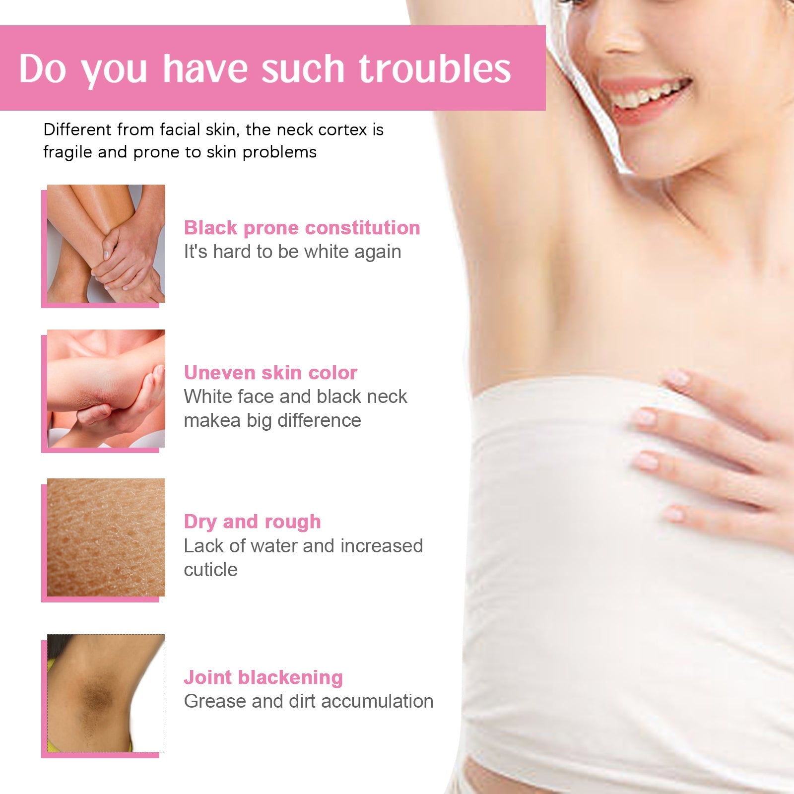 Underarm Whitening Essence Cream, Repair Acanthoderma Nigricans Tender And Smooth Skin Moisturizing Whitening Cream - Korvel