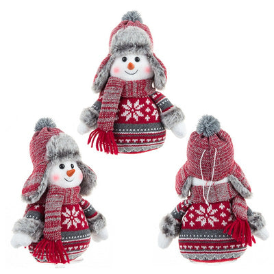 Charming Christmas Snowman Cloth Doll for Festive Decor
