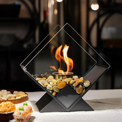 Diamond Shaped Portable Alcohol Fireplace