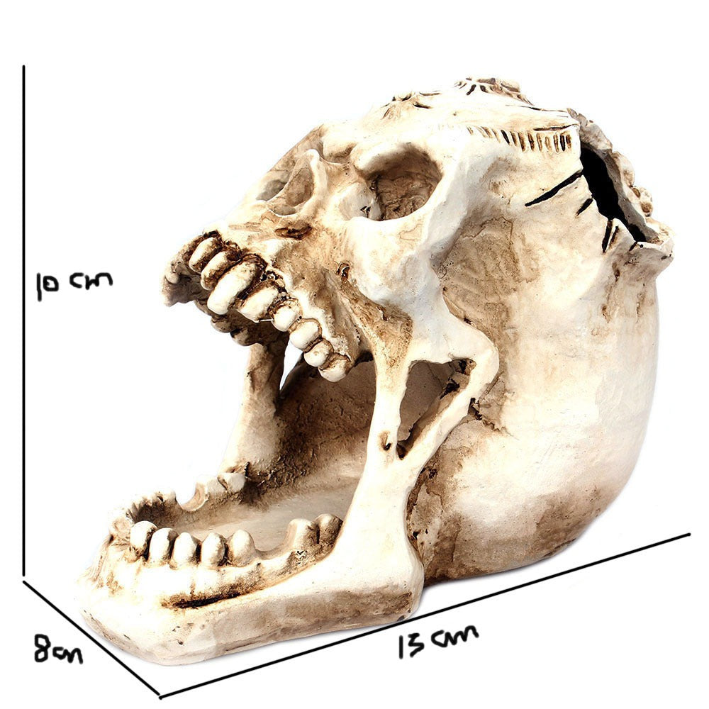 Fang Fang Terror Face Skull Storage Pen Holder Office Desktop - Korvel