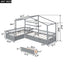 Twin Size House Platform Bed with Three Storage Drawers Gray - Korvel