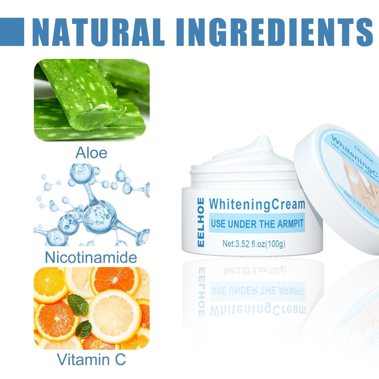 Beauty Cream, Neck And Back Legs And Elbows Refreshing And Smooth Remove Stains Moisturize Skin Underarm Whitening Cream - Korvel
