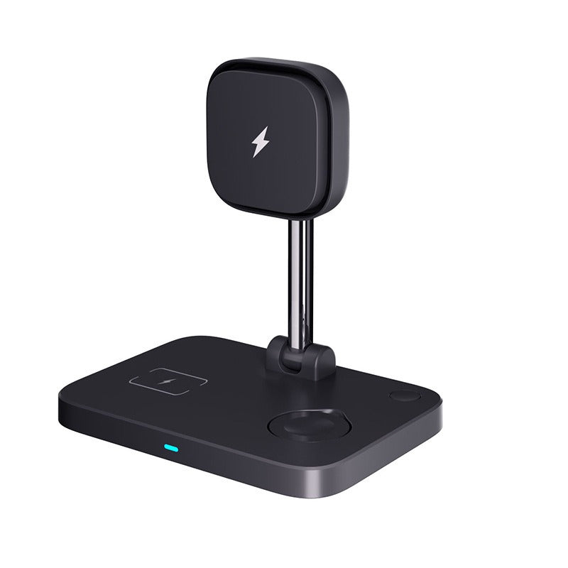 Three in one magnetic wireless charger stand with cooling fan suitable for wireless charging of iPhone earphones and watches - Korvel