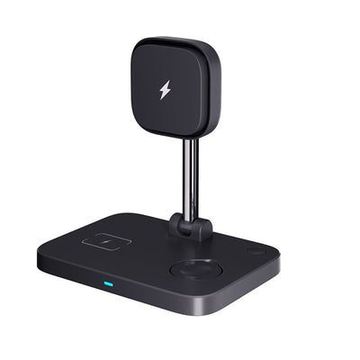 Three in one magnetic wireless charger stand with cooling fan suitable for wireless charging of iPhone earphones and watches - Korvel