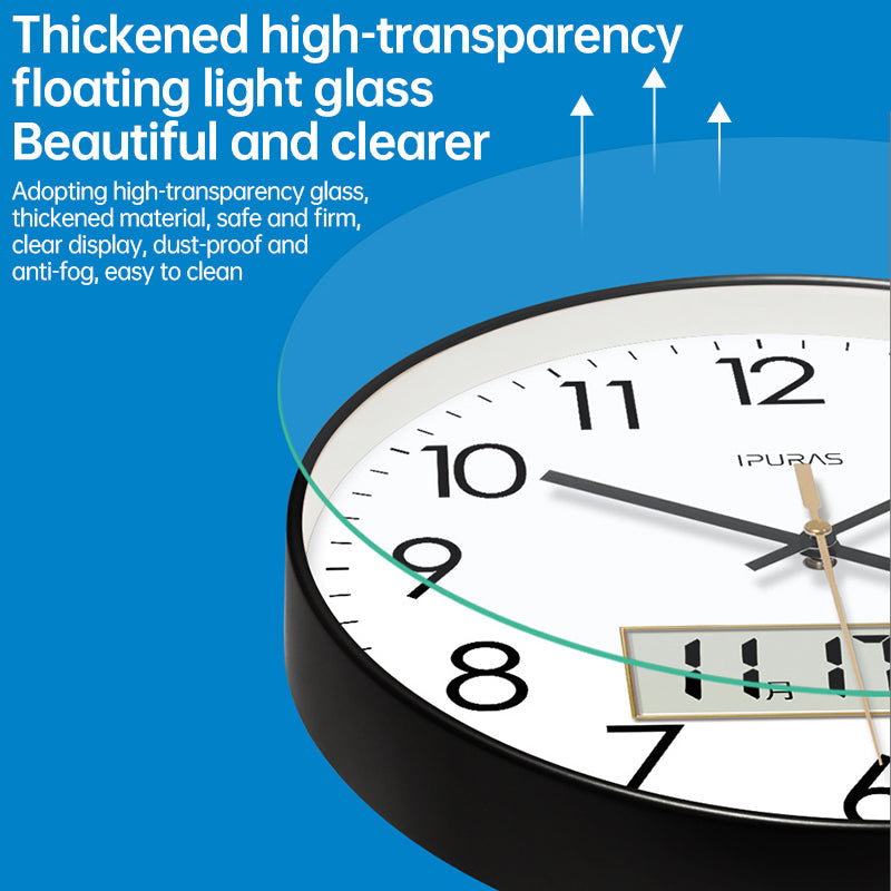 Horloge murale électronique avec calendrier 2025 - Design moderne