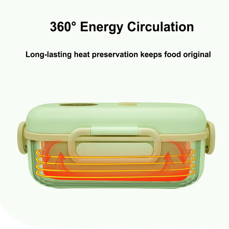 New Smart LCD Temperature Digital Display Insulated Lunch Box Portable Electric Lunch Box Lunch Box Suitable for Outdoor Travel - Korvel