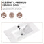 30 Inch Bathroom Ceramic Sink Basin, White - Korvel