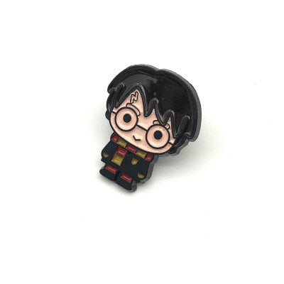 Harri Potter Wizard student Enamel Pin Brooches Cartoon Creative Metal Brooch Pins Denim Hat Badge Collar Jewelry - Korvel