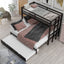 Twin over Pull-out Bunk Bed with Trundle  Espresso - Korvel