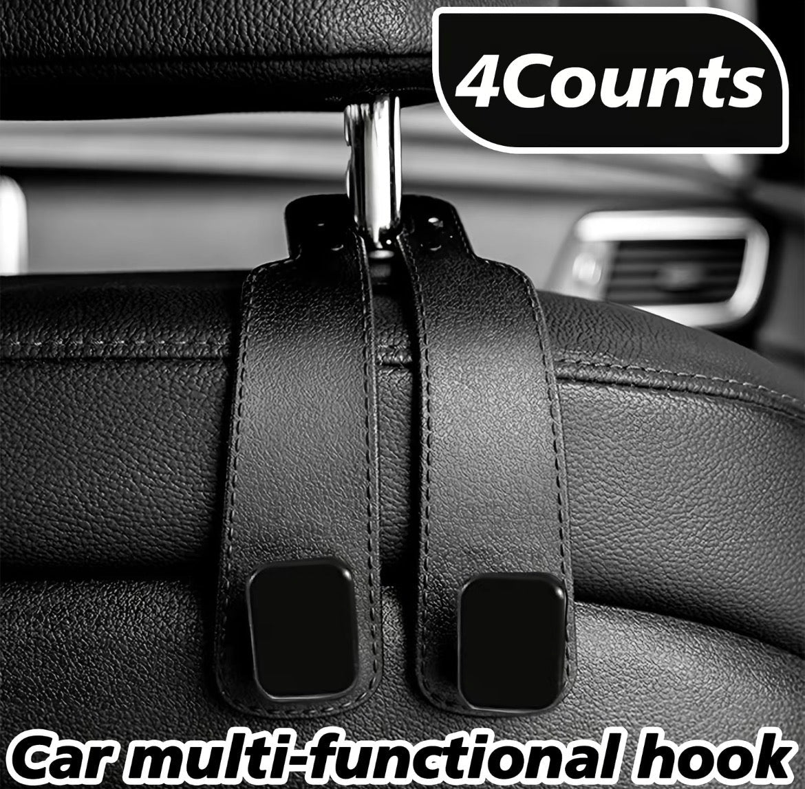 Crochets de voiture GripRide - Solution de rangement premium pour véhicule