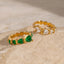 Elegant Stainless Steel Heart Rhinestone Ring