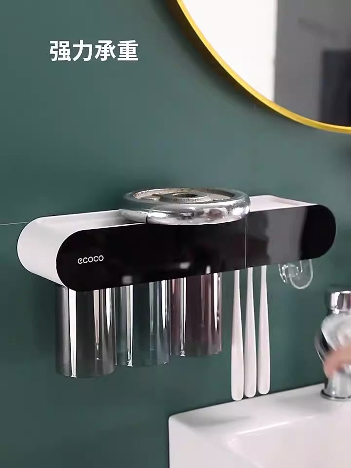Toothbrush holder wall mounted home mouthwash cup electric non perforated dental tools, dental cylinder set holder - Korvel