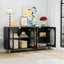 Modern Accent Sideboard Cabinet with Acrylic Doors, Freestanding Storage Cupboard Console Table for Kitchen Dining Black - Korvel