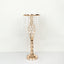 Wrought Iron Metal Flower Stand with Crystal Acrylic Beads Hanging Flower Arrangement, Gold-Plated Decoration for Wedding Tables - Korvel