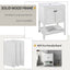 24" Bathroom Vanity Base Only, Soild Wood Frame, Bathroom Storage Cabinet with Doors and Open Shelf, White - Korvel