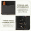 Multi-functional Hall Tree with Storage Shelves Drawers and Cabinet, Elegant Hallway Shoe Cabinet with Bench Modern Black - Korvel